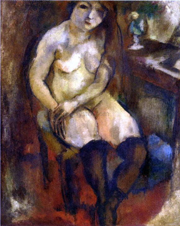 Jules Pascin Nude with Black Stockings - Art Print