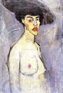  Amedeo Modigliani Nude with Hat - Art Print