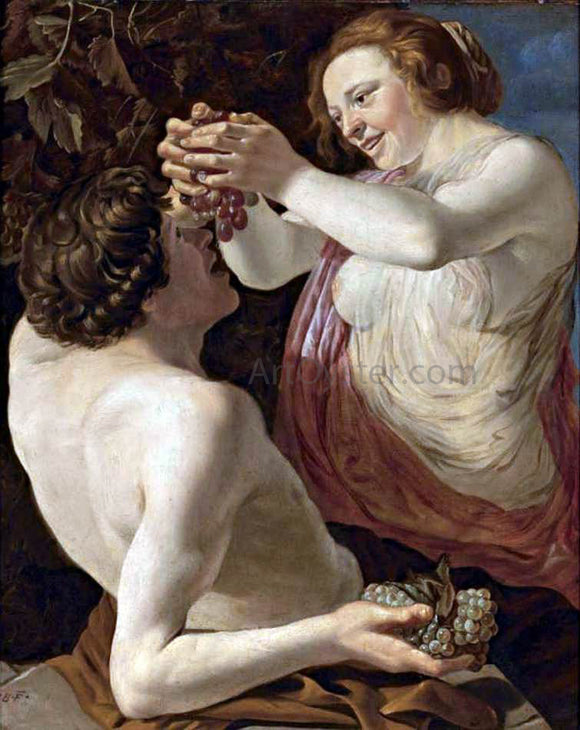  Christiaen Van Couwenbergh Nymph and Satyr - Art Print