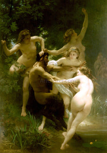  William Adolphe Bouguereau Nymphs and Satyr - Art Print