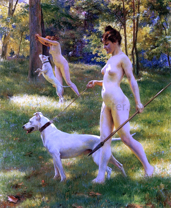  Julius LeBlanc Stewart Nymphs Hunting - Art Print