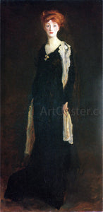  Robert Henri O in Black with Scarf (also known as Marjorie Organ Henri) - Art Print