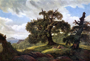  Carl Gustav Carus Oaks at the Sea Shore - Art Print