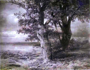  Alexei Kondratevich Savrasov Oaks on River Bank - Art Print