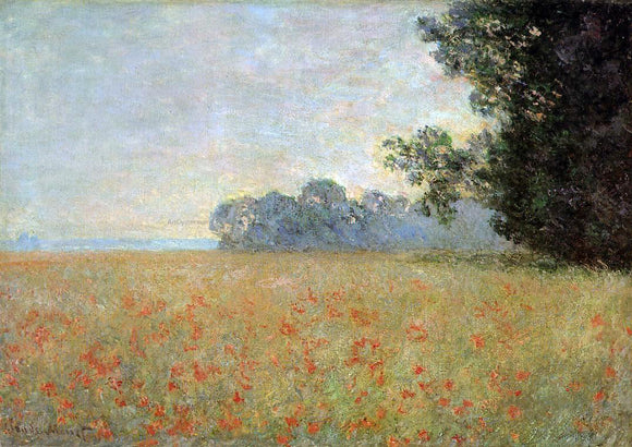  Claude Oscar Monet Oat and Poppy Field - Art Print