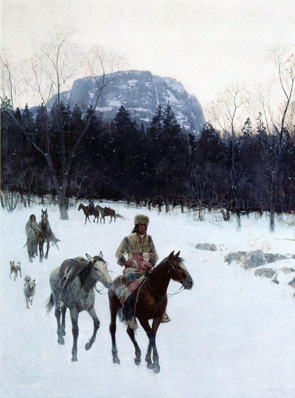  Henry F Farney Obsidian Mountain in The Yellowstone - Art Print