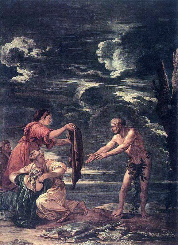  Salvator Rosa Odysseus and Nausicaa - Art Print