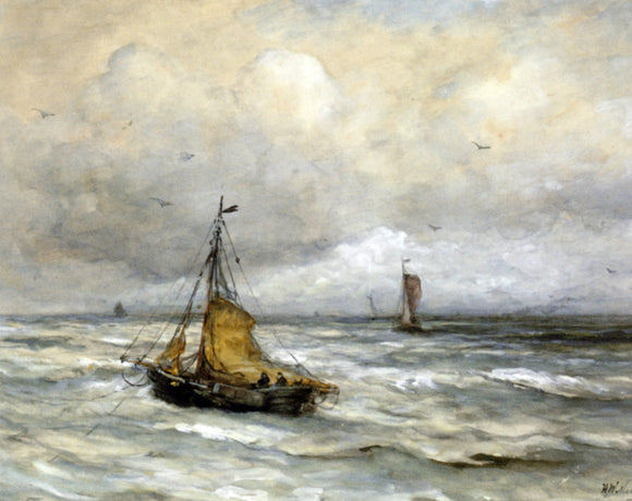  Hendrik Willem Mesdag Off The Coast - Art Print