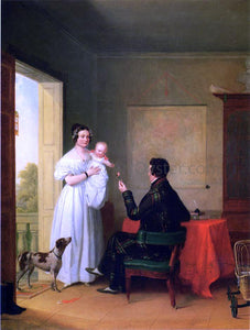  James Goodwyn Clonney Offering Baby a Rose - Art Print