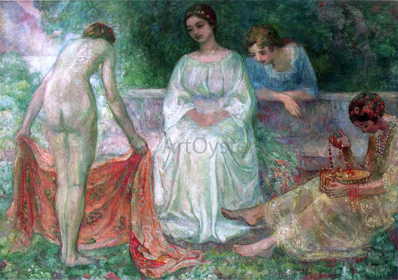  Henri Lebasque Offering in the Garden - Art Print