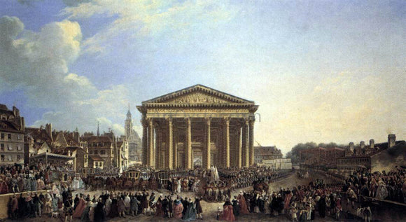 Pierre-Antoine De Machy Official Laying of the Cornerstone of the New Church of Sainte-Genevieve - Art Print