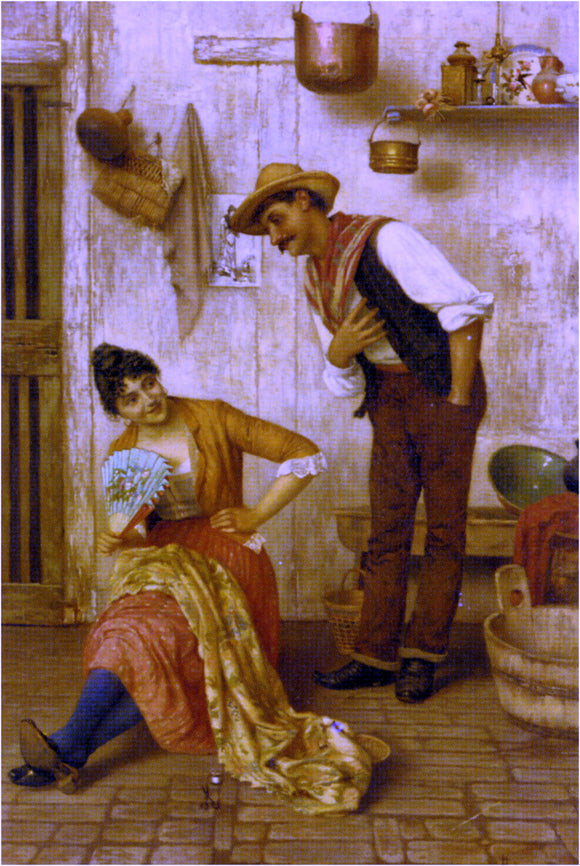  Luigi Pastega Oil On Canvas - Art Print