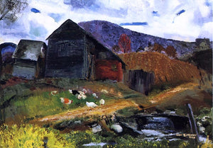  George Wesley Bellows Old Barn in Shady Valley - Art Print