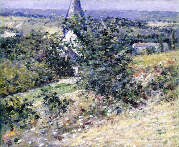  Theodore Robinson Old Church at Giverny - Art Print