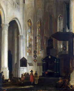  Emanuel De Witte Old Church in Delft - Art Print