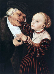  The Elder Lucas Cranach Old Man and Young Woman - Art Print