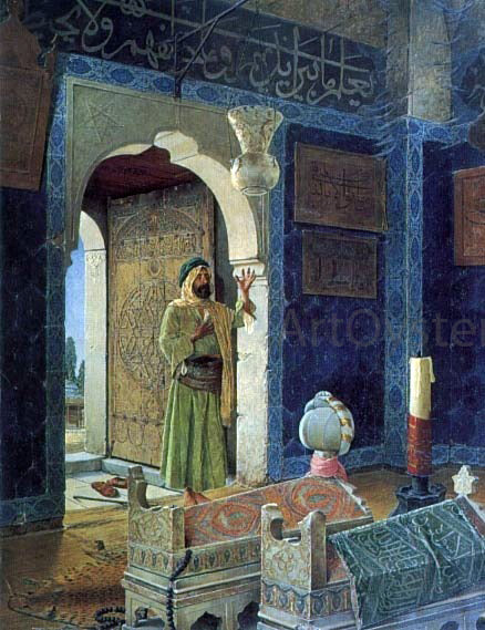  Osman Hamdy-Bey Old Man before Children's Tombs - Art Print