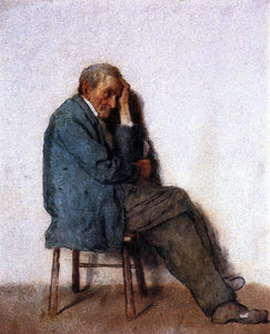  Eastman Johnson Old Man, Seated - Art Print