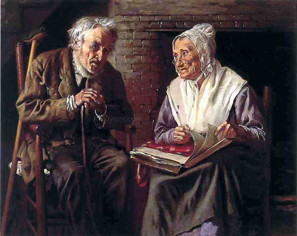  John George Brown Old Memories - Art Print