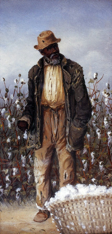 William Aiken Walker Old Negro Man with Basket of Cotton - Art Print
