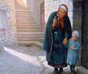  Arthur Hughes Old Neighbour Gone Bye - Art Print