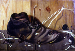 William Aiken Walker Old Shoe with Mice - Art Print