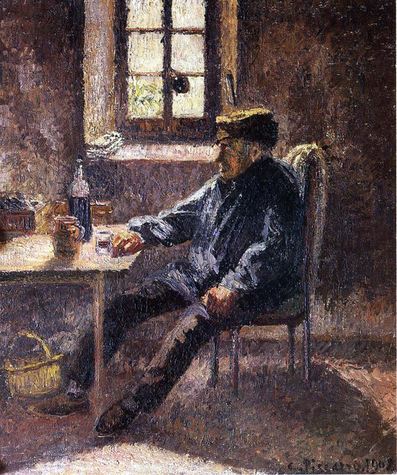  Camille Pissarro Old Wingrower in Moret (also known as Interior) - Art Print