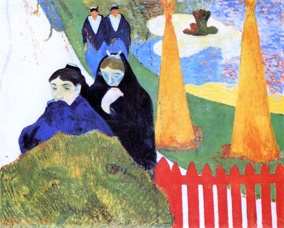  Paul Gauguin Old Women at Arles (also known as Women from Arles in the Public Gardens, The Mistral) - Art Print