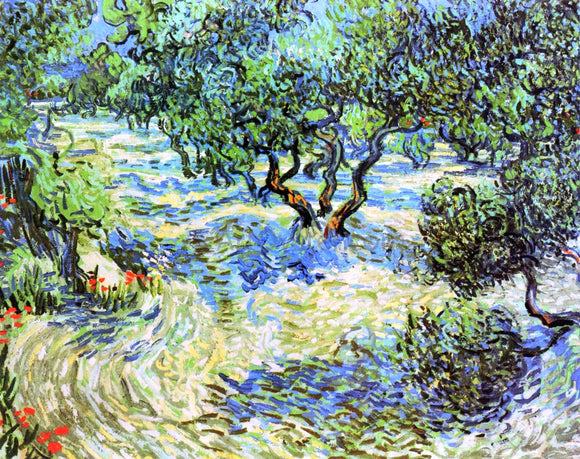  Vincent Van Gogh Olive Grove: Bright Blue Sky - Art Print