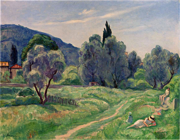  Henri Lebasque Olive Trees in Afternoon at Cannes - Art Print