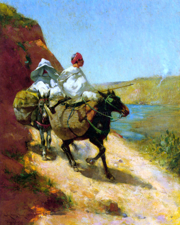  Edward Aubrey Hunt On a Mountain Path - Art Print
