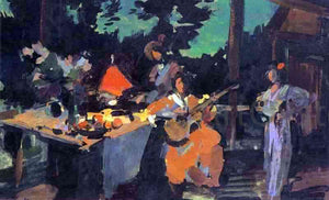  Constantin Alexeevich Korovin On a Terrace. Evening in the Coutry - Art Print