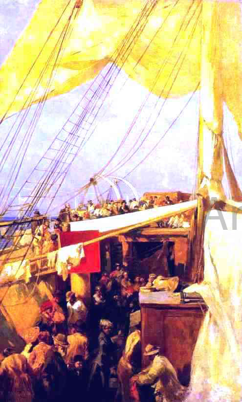  Constantin Alexeevich Korovin On Deck - Art Print