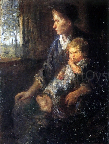  Jozef Israels On Mothers Lap - Art Print