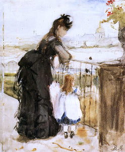  Berthe Morisot On the Balcony - Art Print
