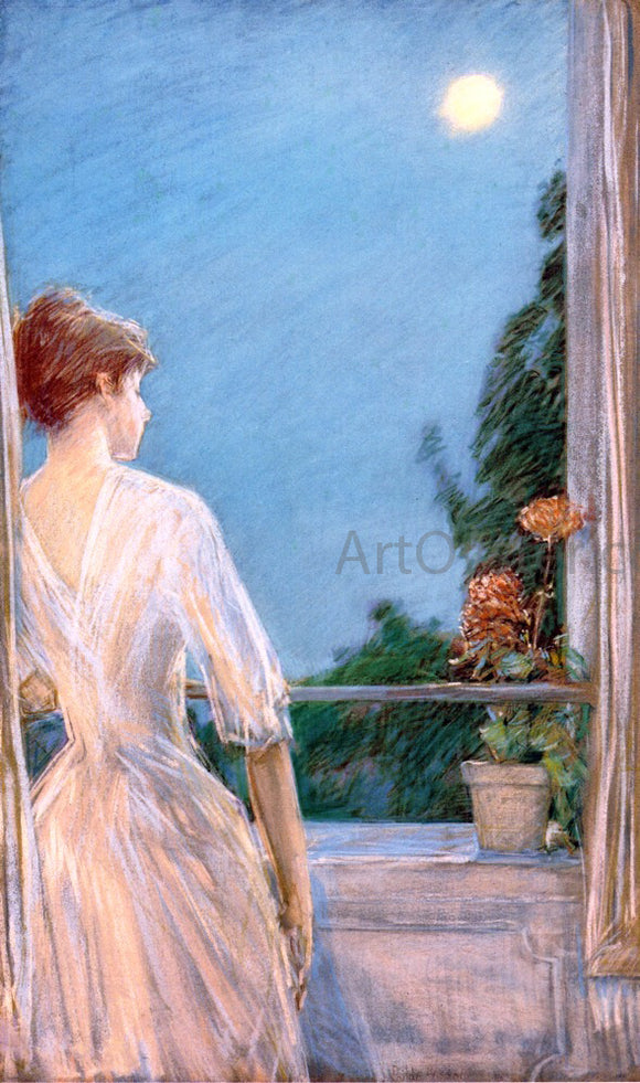  Frederick Childe Hassam On the Balcony - Art Print