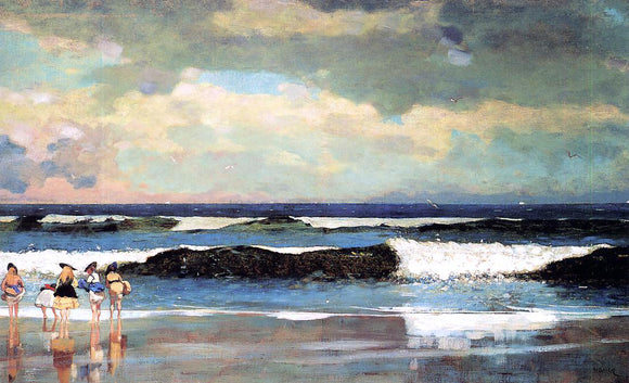  Winslow Homer On the Beach (also known as On the Beach, Long Branch, New Jersey) - Art Print