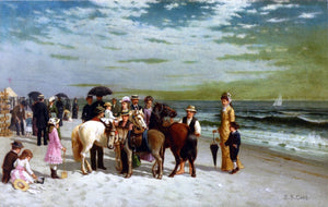  Samuel S Carr On the Beach at Coney Island - Art Print