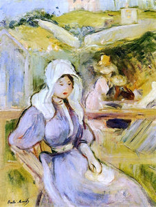  Berthe Morisot On the Beach at Portrieux - Art Print