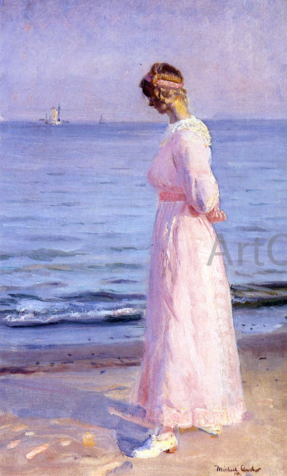  Michael Peter Ancher On the Beach at Skagen - Art Print