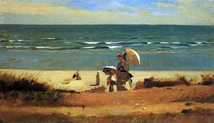  Winslow Homer On the Beach, Marshfield - Art Print