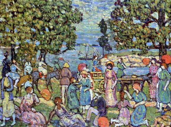  Maurice Prendergast On the Beach No. 3 - Art Print