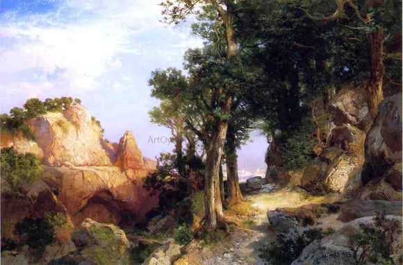  Thomas Moran On the Berry Trail - Grand Canyon of Arizona - Art Print