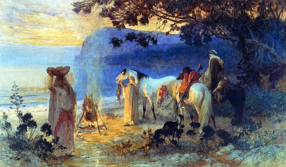  Frederick Arthur Bridgeman On the Coast of Kabylie - Art Print