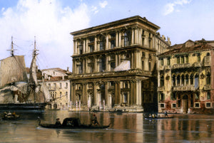  Carlo Bossoli On the Grand Canal Venice - Art Print