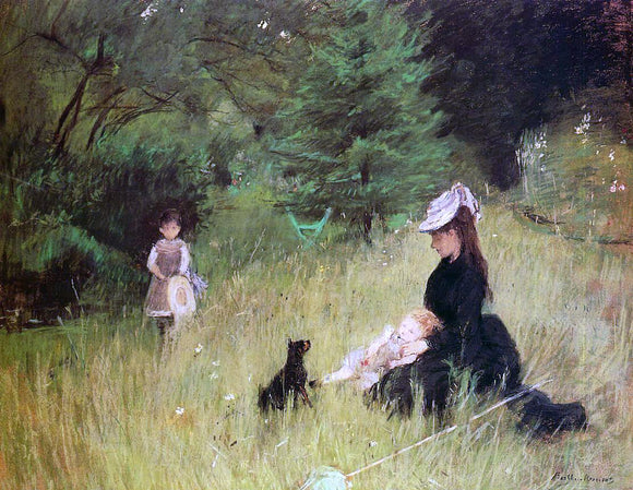  Berthe Morisot On the Lawn - Art Print