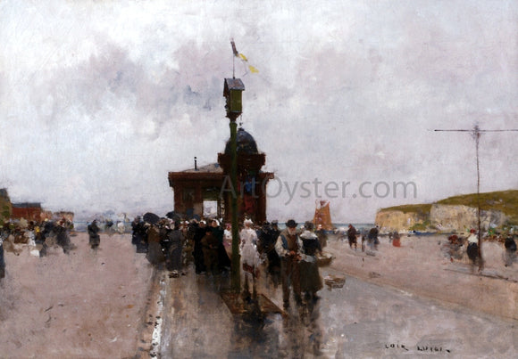  Luigi Loir On the Quai in Le Havre - Art Print