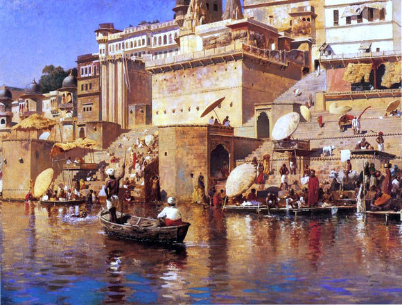  Edwin Lord Weeks On the River Benares - Art Print