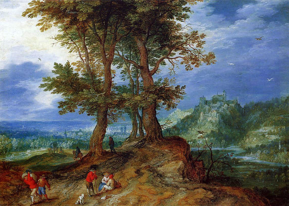  The Elder Jan Bruegel On the Road to Market - Art Print