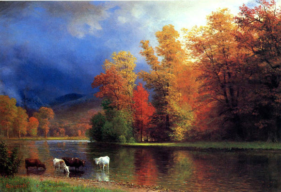  Albert Bierstadt On the Saco - Art Print